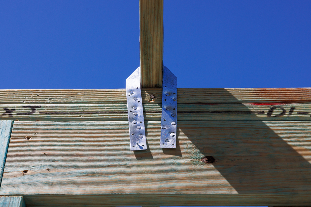 Housing Construction. Timber Roof Frame Detail. Australian Housing Development.