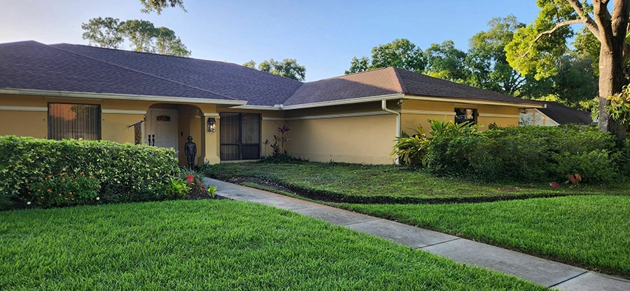 Florida ranch home with a completed roof replacement