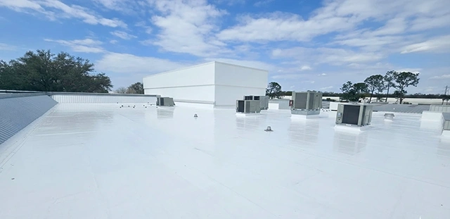 GAF PVC commercial flat roof, Brandon, FL
